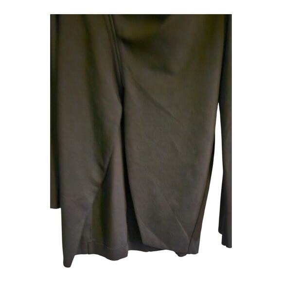 Isabel De Pedro Womens Asymmetrical Zip Over Jacket Black Drape Neck Coat Size 8 - Picture 4 of 9